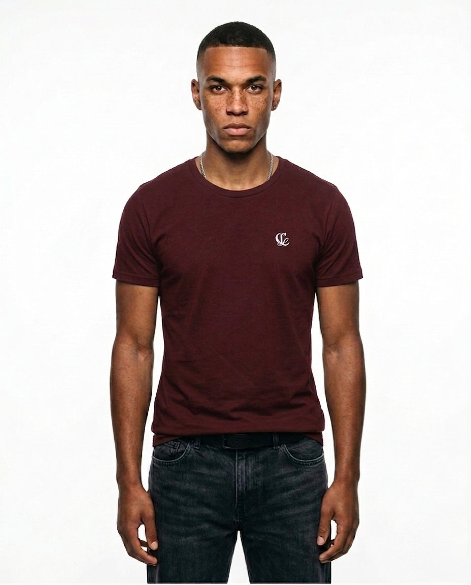 Basic T-shirt - Maroon Red